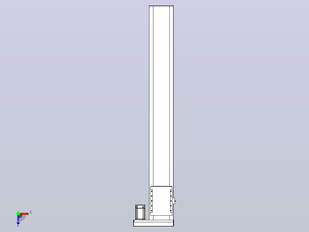 滚珠丝杠直线轴带导轨全封闭TPA-HCR-202D-2510C-L1450-ML-Y-P75-N3俯视图
