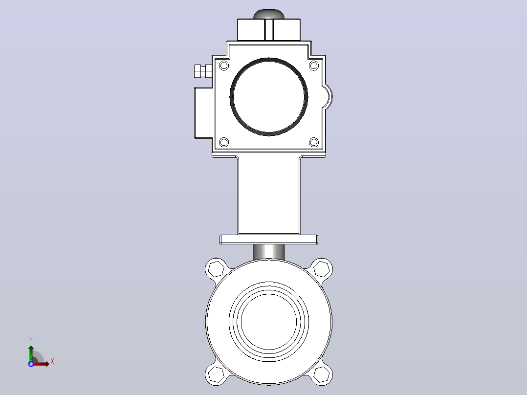 IQP-03气动卡式球阀[IQP-03-1.5s]前视图