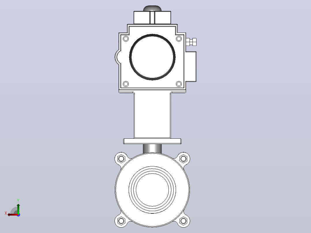 IQP-03气动卡式球阀[IQP-03-1.5s]后视图