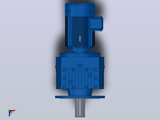 RF147法兰轴伸式安装斜齿轮减速机RF147-Y11-4P-160M-M1-0°-Φ450俯视缩略图