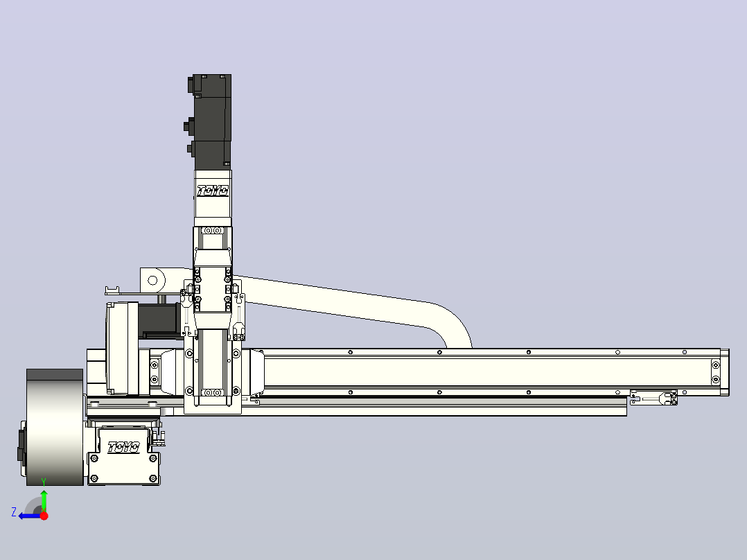 XYGT321-A1-1100-500-50-M-C负载1-3KG XYZ三轴滑台 内嵌式 XYGT321-A1 替换台湾东佑达TOYO直线模组右视图