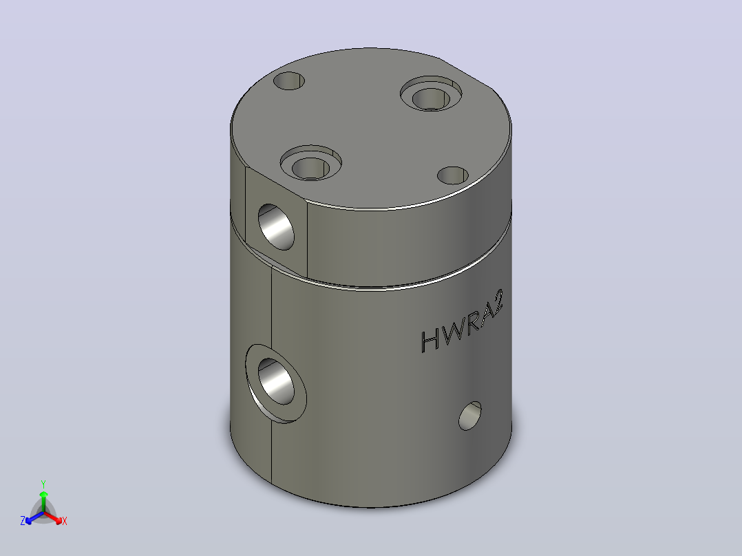 HWRA2单转盘法兰盘型 旋转接头主视图