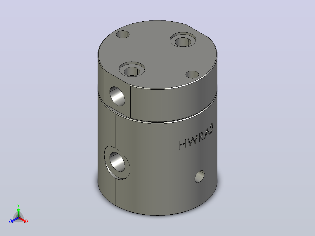 HWRA2单转盘法兰盘型 旋转接头正等轴测图