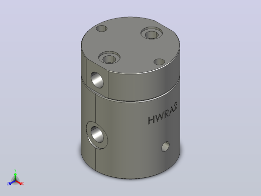 HWRA2单转盘法兰盘型 旋转接头正等轴测缩略图