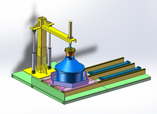 液压驱动悬臂式加压固化脱模工装（0.6KN）（SW+CAD+说明书）缩略图