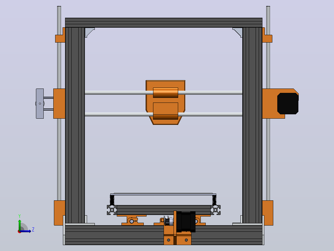 打印机模型3d-printer-421 SW左视图