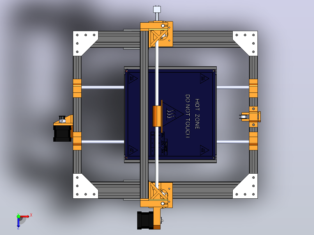 打印机模型3d-printer-421 SW俯视图