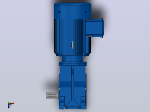 K57底脚轴伸式安装螺旋锥齿轮减速机K57-Y2.2-4P-24.05-M1-0°-B俯视缩略图