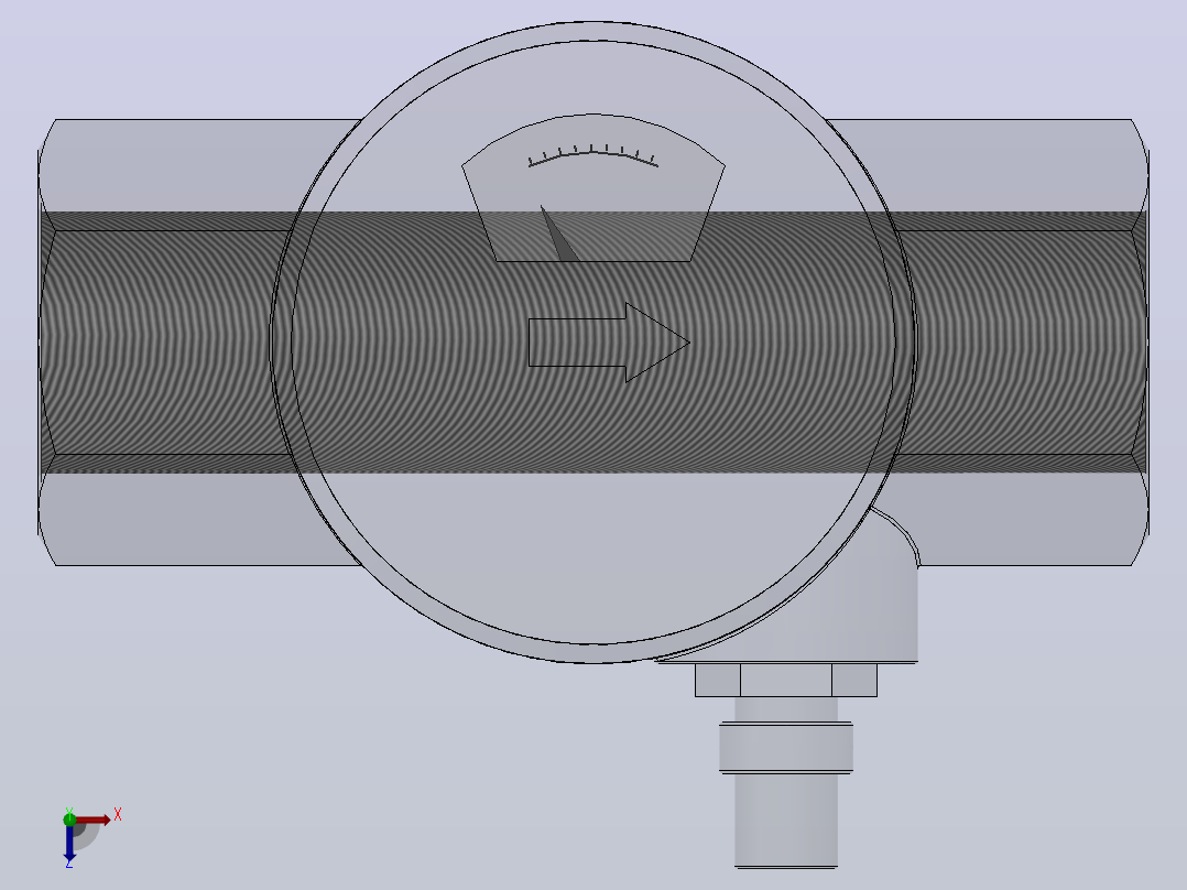 YXQ型油流发讯器（0.4MPa）(YXQ10-50)_YXQ-40前视图
