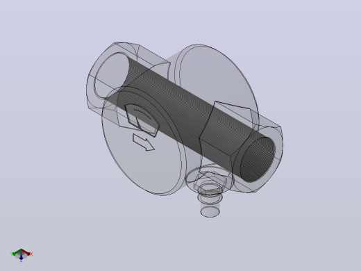 YXQ型油流发讯器（0.4MPa）(YXQ10-50)_YXQ-40正等轴测缩略图