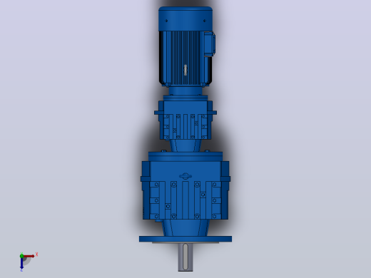 RF77R37法兰轴伸式组合型斜齿轮减速机RF77R37-Y0.37-4P-71-M1-0°-Φ250俯视缩略图