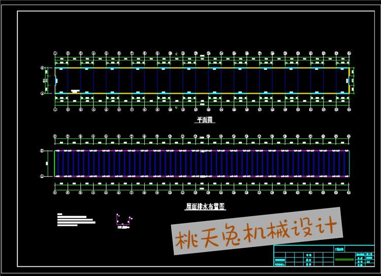 一种钢结构温室蔬菜大棚施工图纸CAD图纸蔬菜温室大棚8张图纸