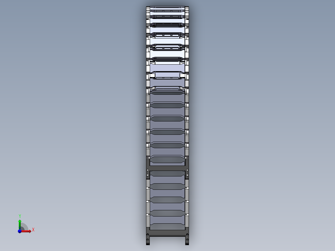 设备用坦克链3D模型前视图