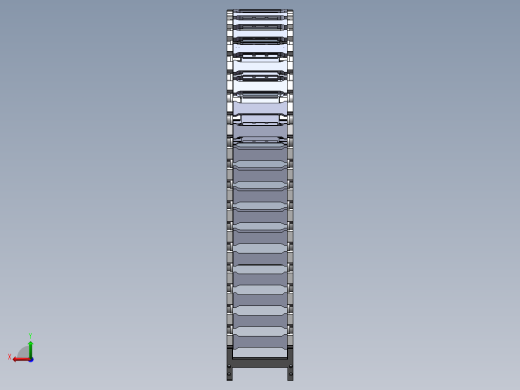 设备用坦克链3D模型后视缩略图
