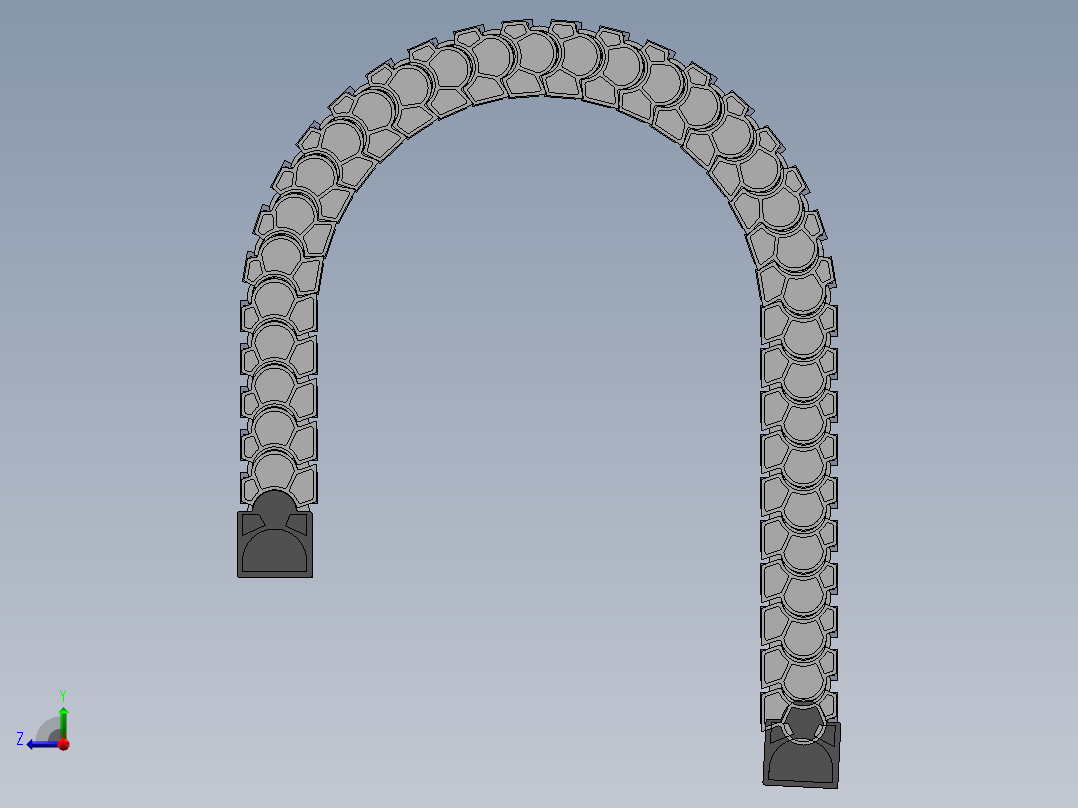 设备用坦克链3D模型右视图