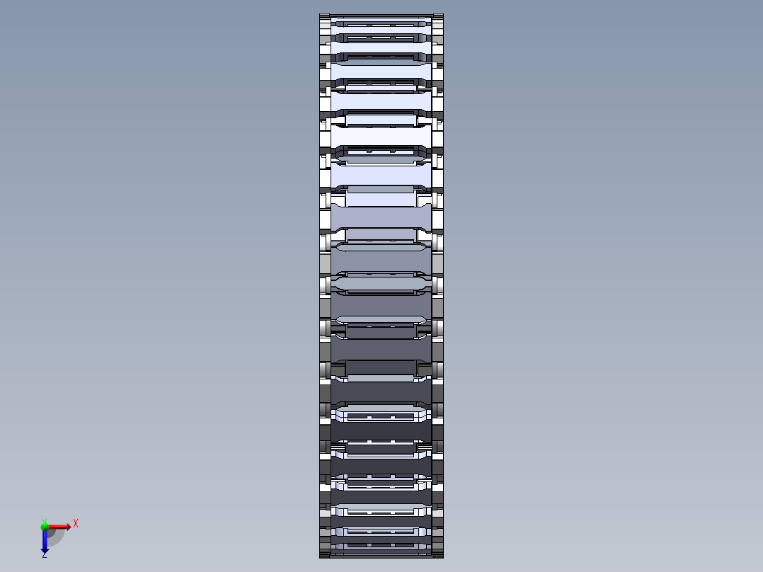 设备用坦克链3D模型俯视图