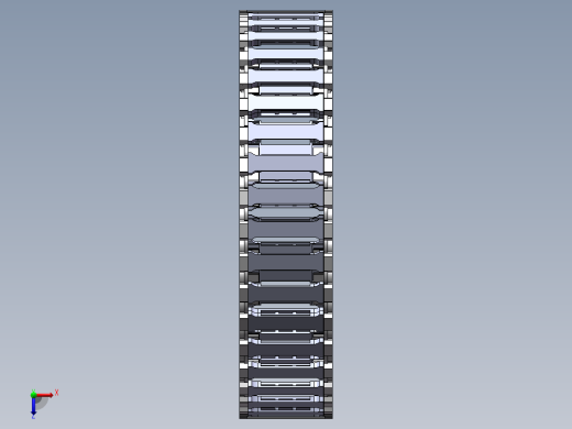 设备用坦克链3D模型俯视缩略图