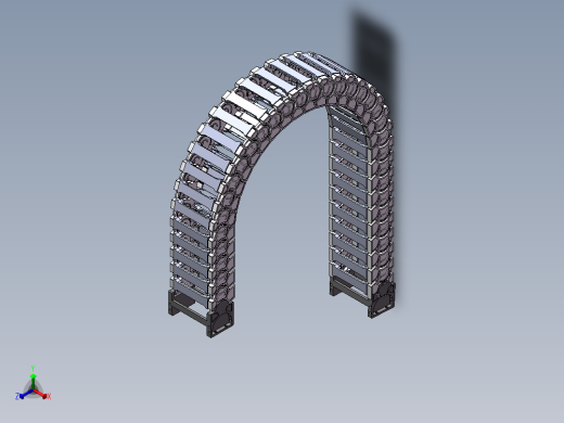 设备用坦克链3D模型正等轴测缩略图