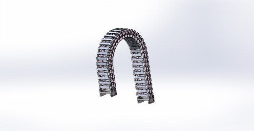 设备用坦克链3D模型缩略图