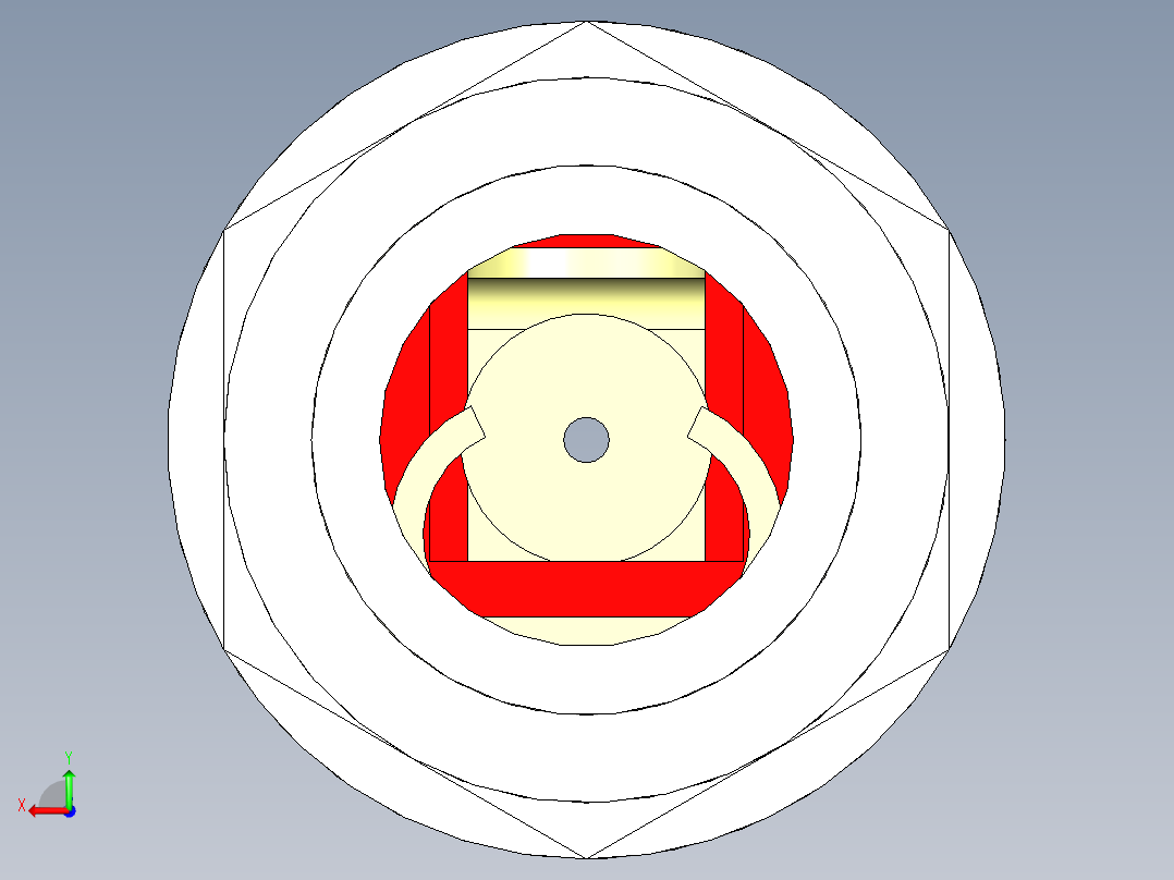 inventor 1.7mm直流电源连接器设计后视图