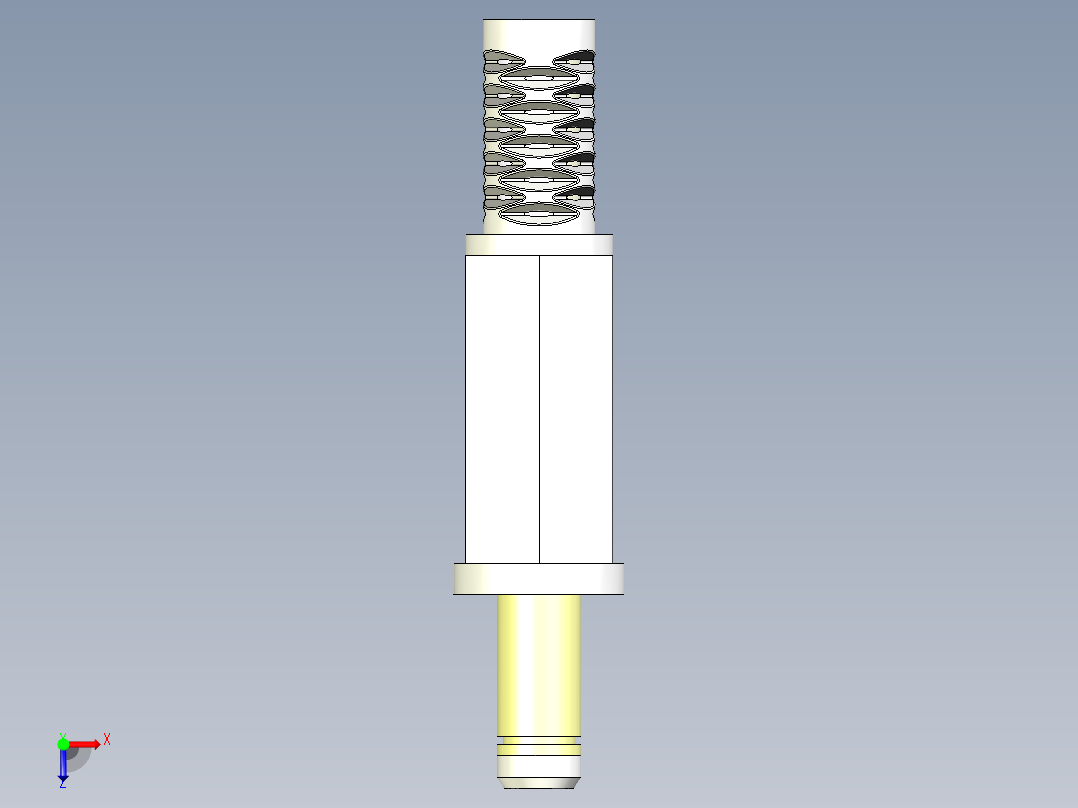 inventor 1.7mm直流电源连接器设计俯视图