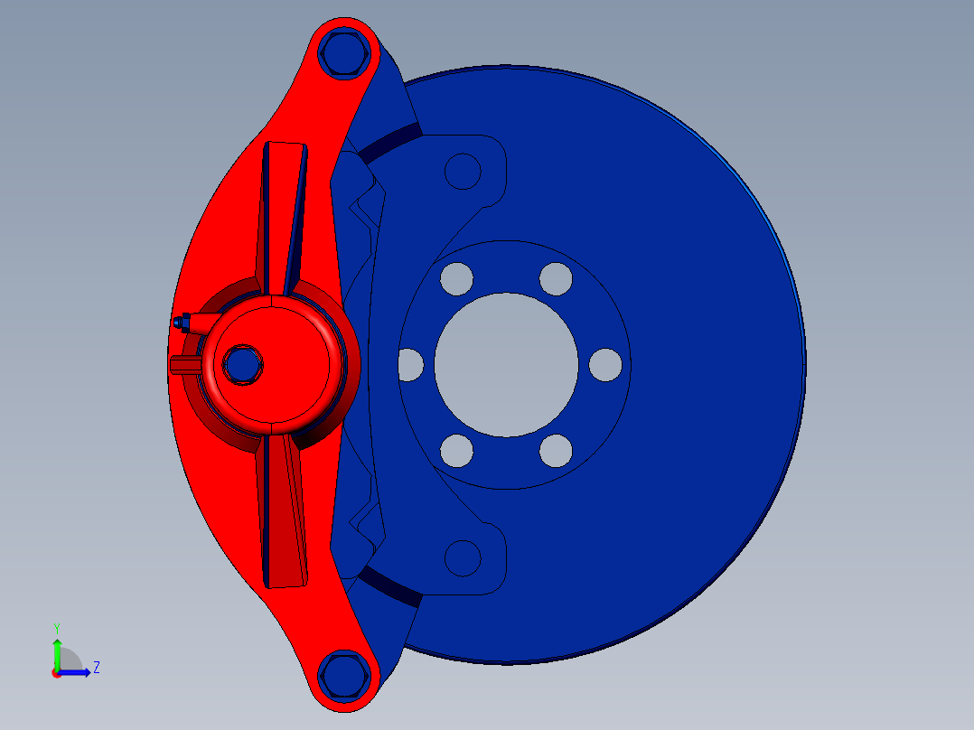 盘式制动器左视图