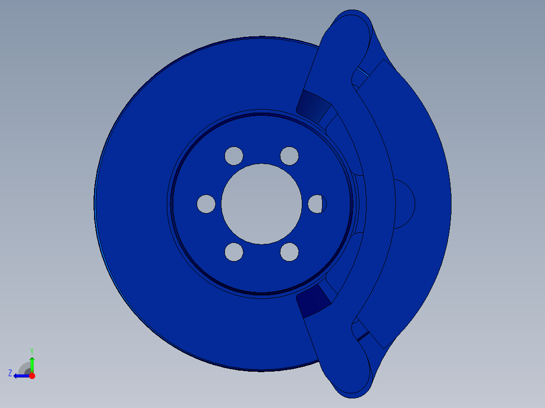 盘式制动器右视图