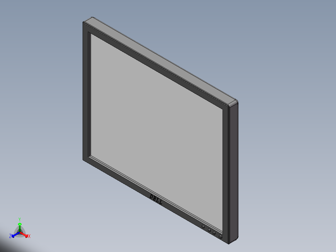 DELL E170Sc显示器正等轴测图