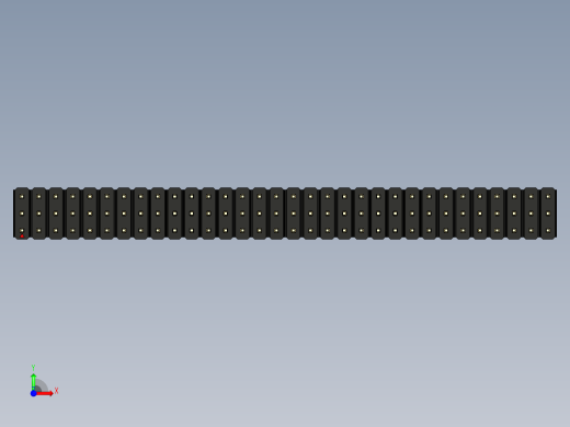 彩色公头100mil（2.54mm）系列-DS1021_black_3x32p_100mil_Type1_rev1.0前视缩略图