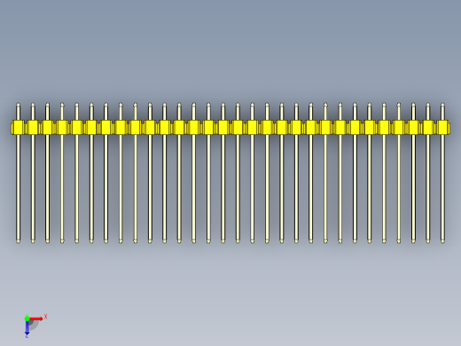 彩色公头100mil（2.54mm）系列-DS1021_yellow_3x30p_100mil_Type19_rev1.0俯视缩略图