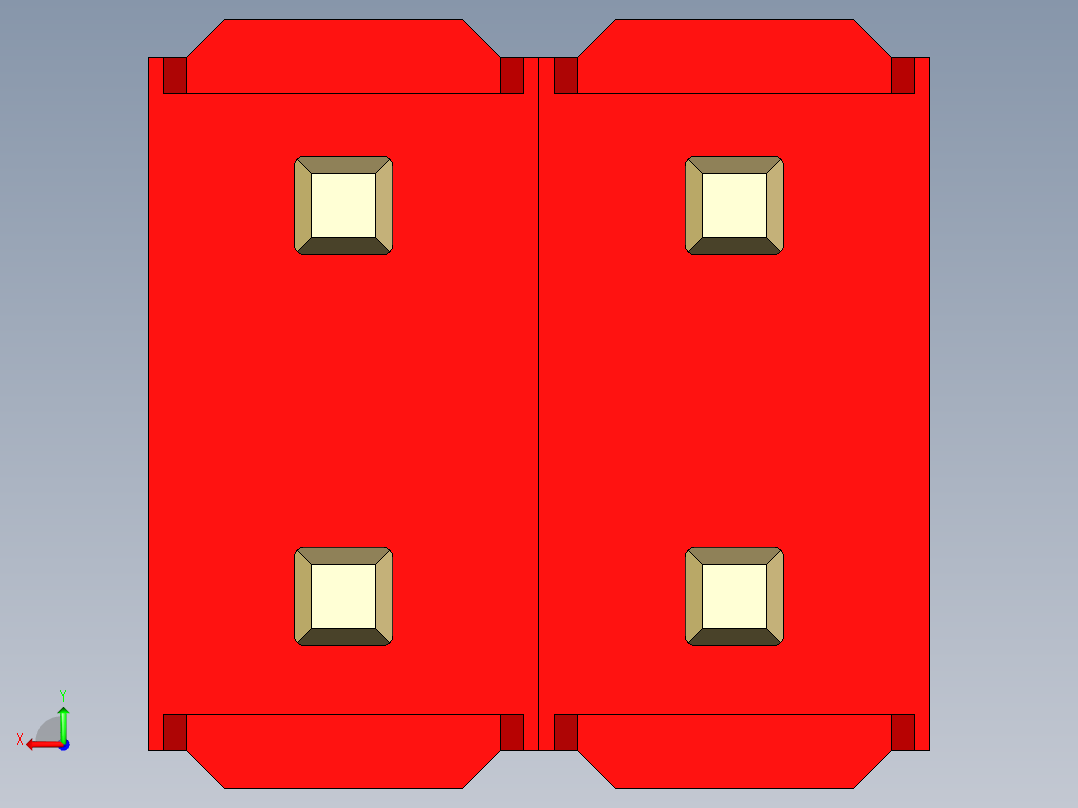彩色公头100mil（2.54mm）系列-DS1021_red_2x02p_100mil_Type43_rev1.0后视图