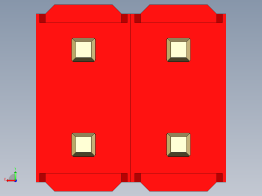 彩色公头100mil（2.54mm）系列-DS1021_red_2x02p_100mil_Type43_rev1.0后视缩略图