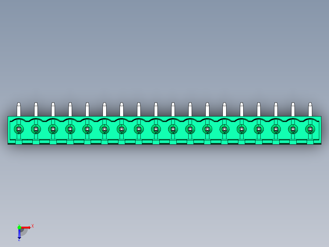 DEGSON 2EDG 系列 5.0mm 可插拔接线端子组-2EDGRC-5.0-18P-14-00AH俯视图