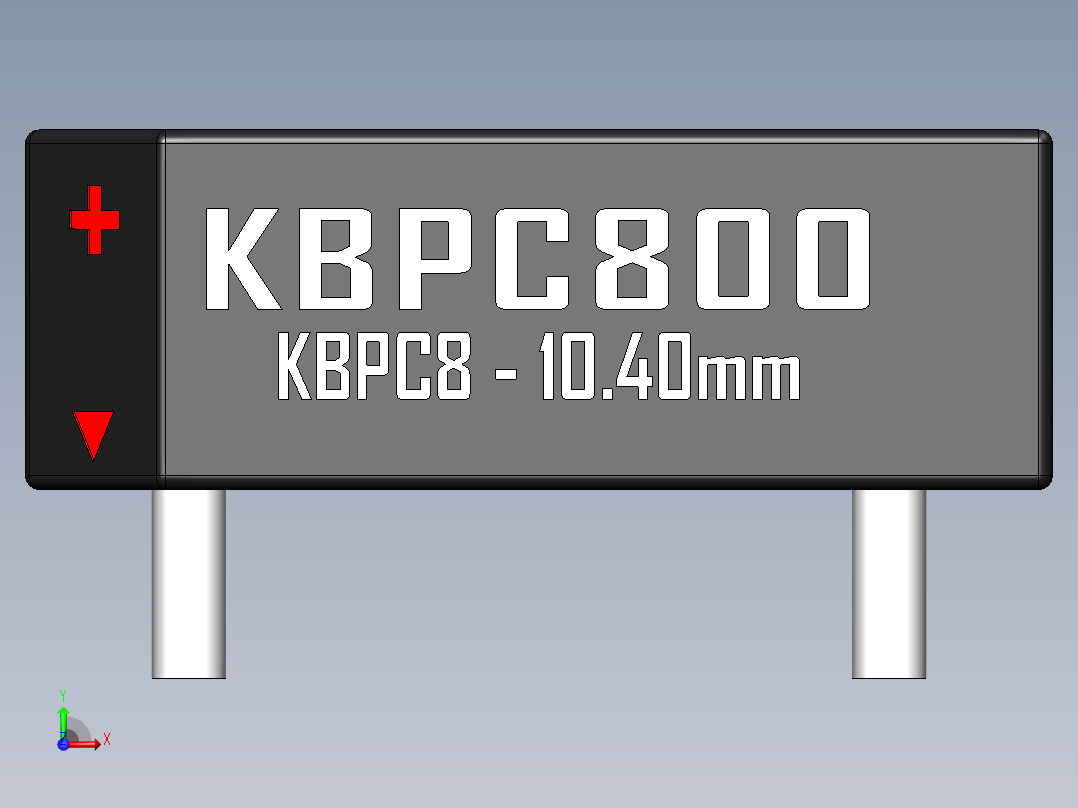 桥式整流器-KBPC6,8前视图