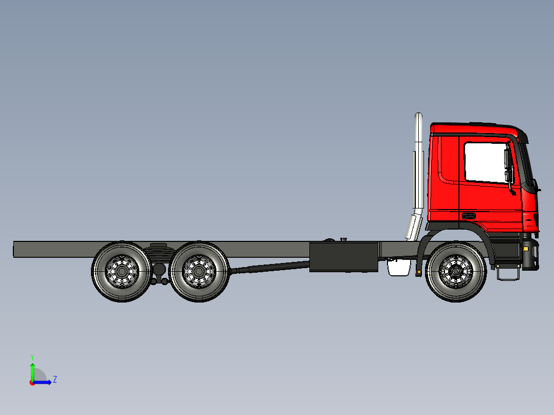 20.重卡 3d模型图纸左视图