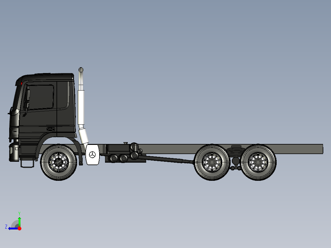 20.重卡 3d模型图纸右视图