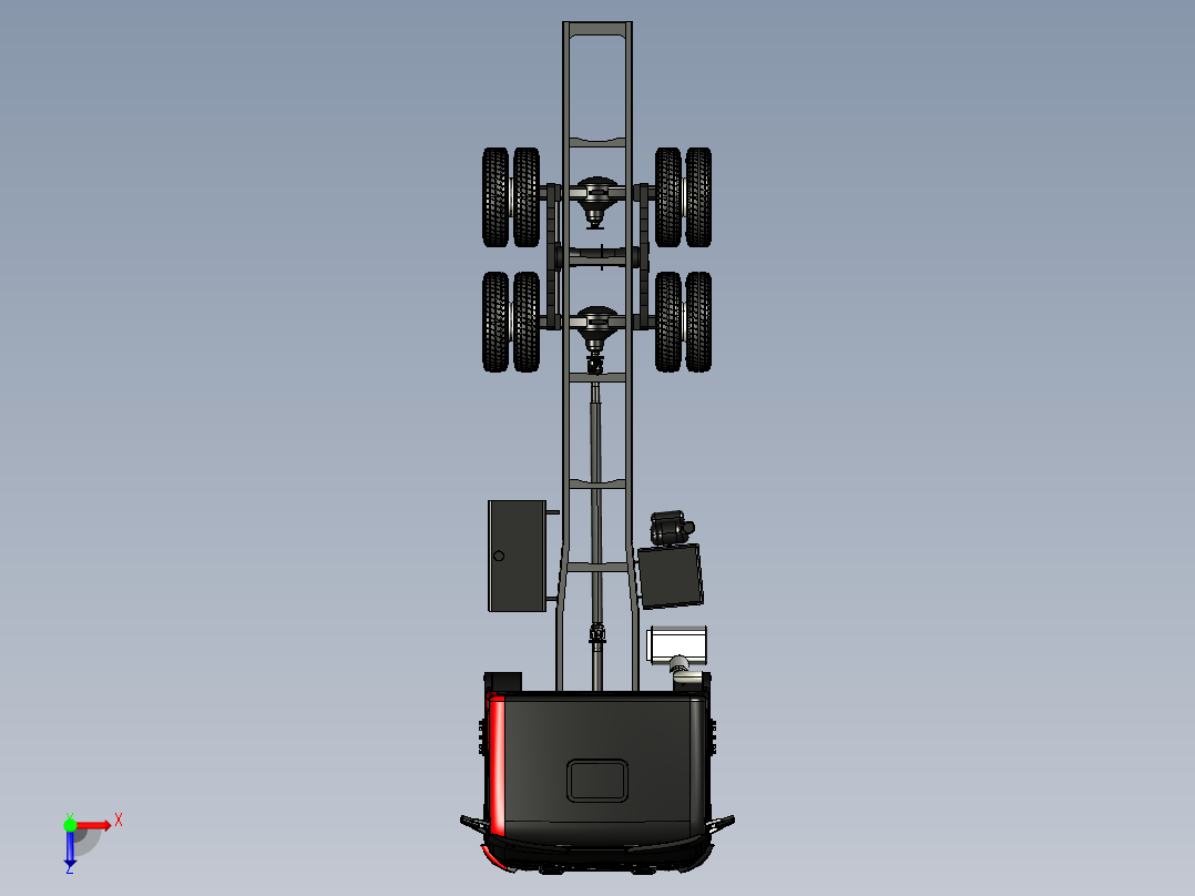 20.重卡 3d模型图纸俯视图