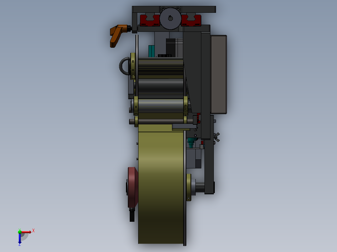 贴胶设备俯视图