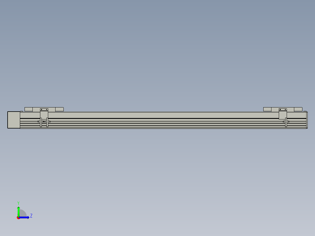 直线模组WG-LHC12-S1000-R设计图纸左视图