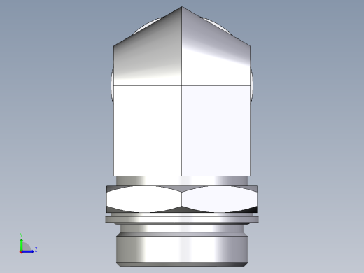 卡套式工业通用硬管接头EO_Adjustable_Locknut_elbow_WEE42LMOMDCF左视缩略图