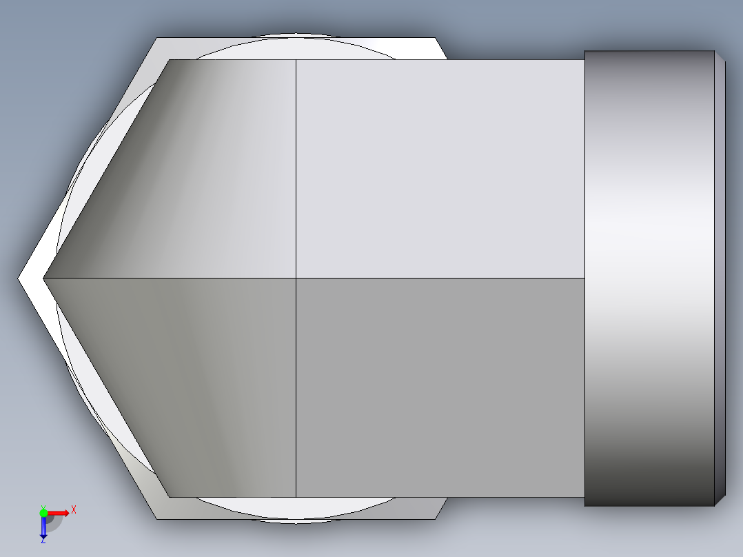 卡套式工业通用硬管接头EO_Adjustable_Locknut_elbow_WEE42LMOMDCF俯视图