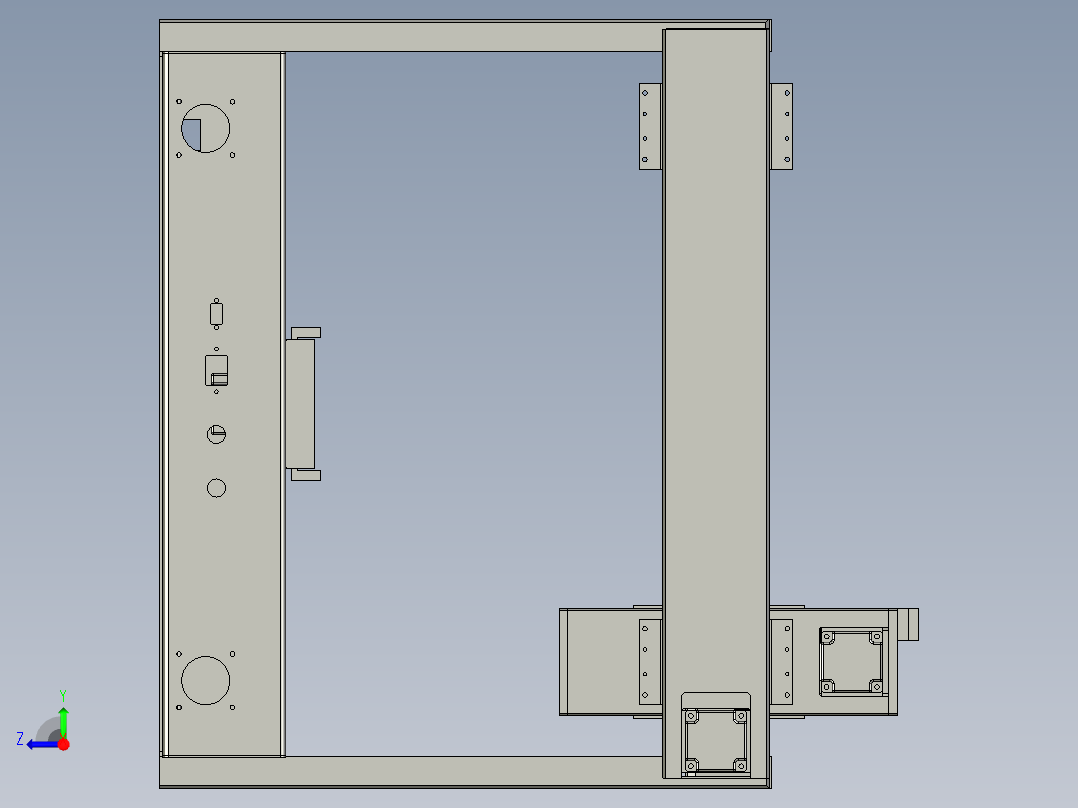 同步带桌面式平台B551-57步进版右视图