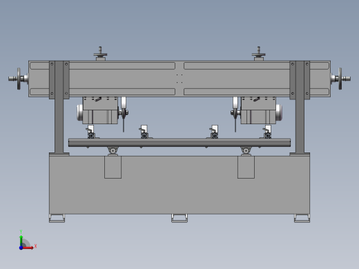 BJC1220双端裁板锯三维模型图前视缩略图