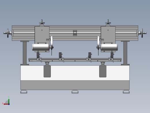 BJC1220双端裁板锯三维模型图后视缩略图