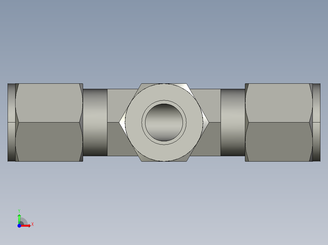 卡套式工业通用硬管接头8_jbu-s前视图