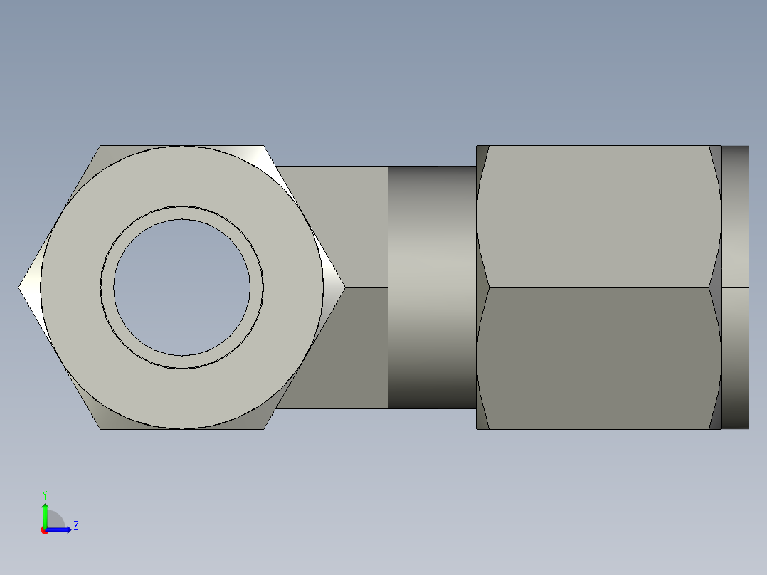 卡套式工业通用硬管接头8_jbu-s左视图