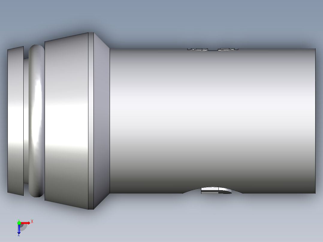 卡套式工业通用硬管接头EO_Weld_nipple__orbital__SKA18X2ORB71俯视图