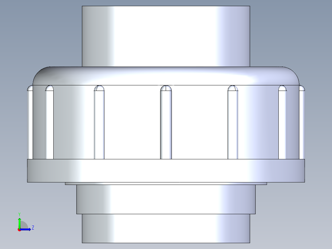 聚氯乙烯配件30-Sch80_Union T375_FPTxFPT_898-375-010_1in左视图