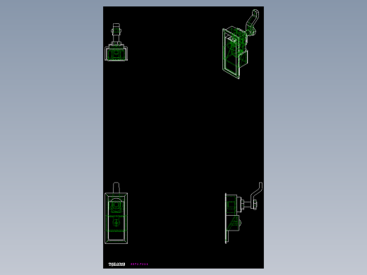 防水迫緊式門扣(B)5573-2D多系列多零件图纸模型