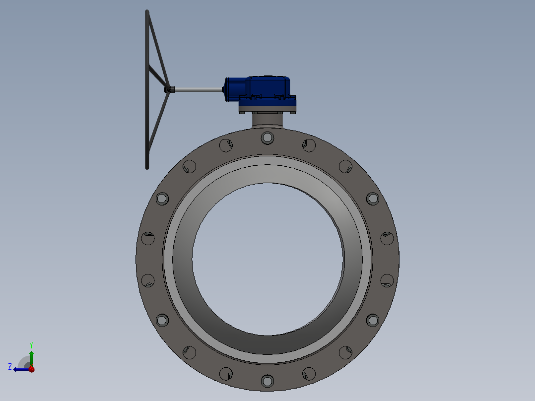 球阀22英寸右视图